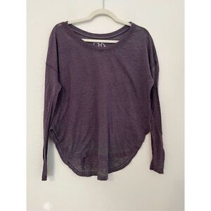 Chaser Long Sleeve Burnout Crew Neck Soft Top NEW